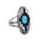 Sterling Silver Opal Native American Ring Size 8 XS10028